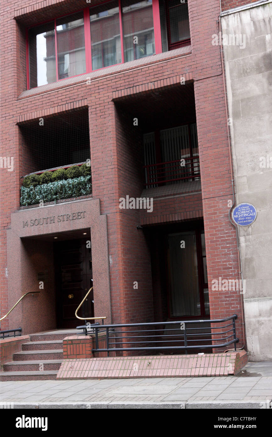 LONDON BLUE PLAQUES, former location of Florence Nightingale`s home